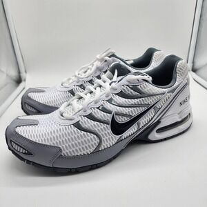 Nike Men's White and Gray Mesh Athletic Running Shoes